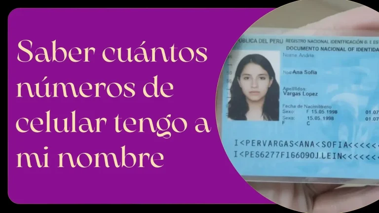 Saber cuántos números de celular tengo a mi nombre