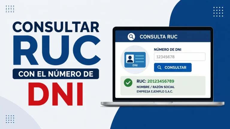 CONSULTAR RUC CON EL NÚMERO DE DNI